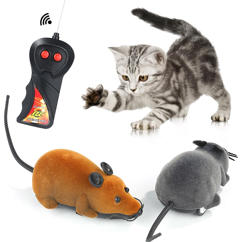 1PC Hot Selling Cat Toy Funny Cat Mice Toy  On Remote Wireless RC  Mice Toy For Cat Remote Control Mouse Toy Pet Supplies