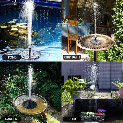 Solar Floating Water Fountain Bird Bath Fountain Pump Pond Decoration Solar Powered fountain Water Pump for Garden and Patio