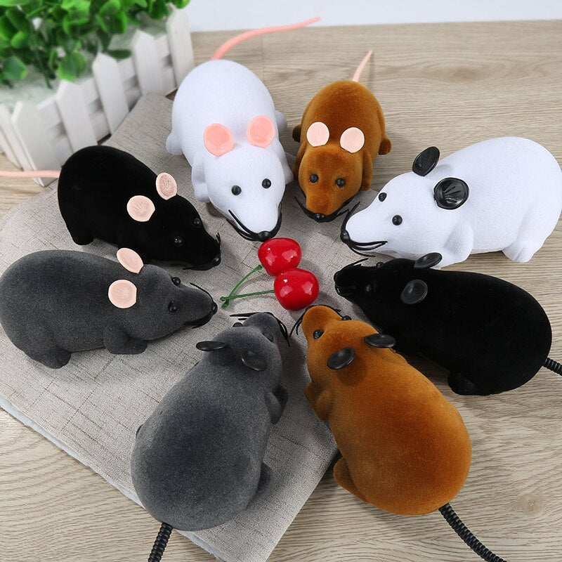 1PC Hot Selling Cat Toy Funny Cat Mice Toy  On Remote Wireless RC  Mice Toy For Cat Remote Control Mouse Toy Pet Supplies