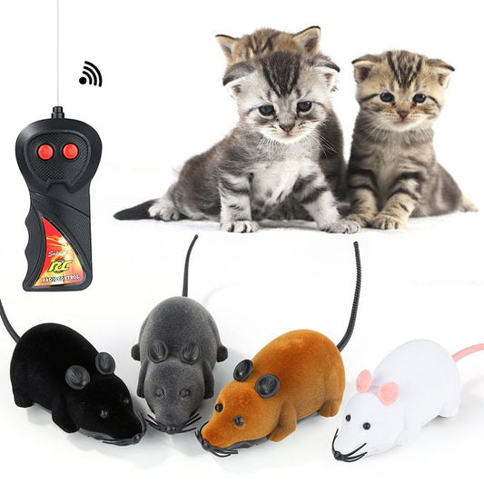 1PC Hot Selling Cat Toy Funny Cat Mice Toy  On Remote Wireless RC  Mice Toy For Cat Remote Control Mouse Toy Pet Supplies