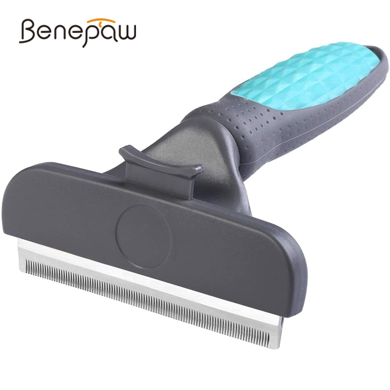 Benepaw Professional Self Cleaning Dog Comb Comfortable Handle Long Short Hair Pet Brush Grooming Effective Deshedding Tool