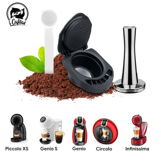 ICafilas VIPCoffee Adapter Dolce Gusto Reusable Capsule Adapter with Genio S Piccolo Coffee Machine Accessories