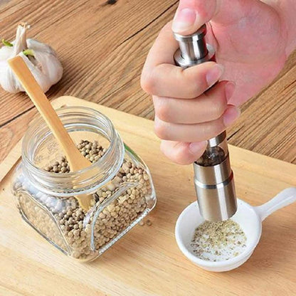 Thumb Pepper Grinder Stainless Steel Salt Grinder Pepper Mill Single Hand Mini Salt And Pepper Grinder Set Or Single Manual