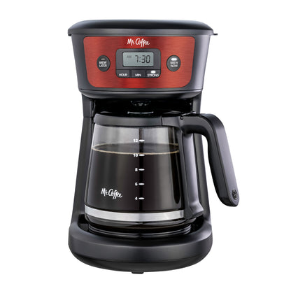 Mr. Coffee® 12-Cup Programmable Coffee Maker with Strong Brew Selector, Stainless Steel