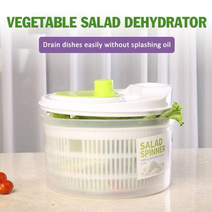 Salad Spinner Vegetable Lettuce Greens Dryer Washer Crisper Vegetable Centrifuge Salad Drying for Greens Kitchen Accessories