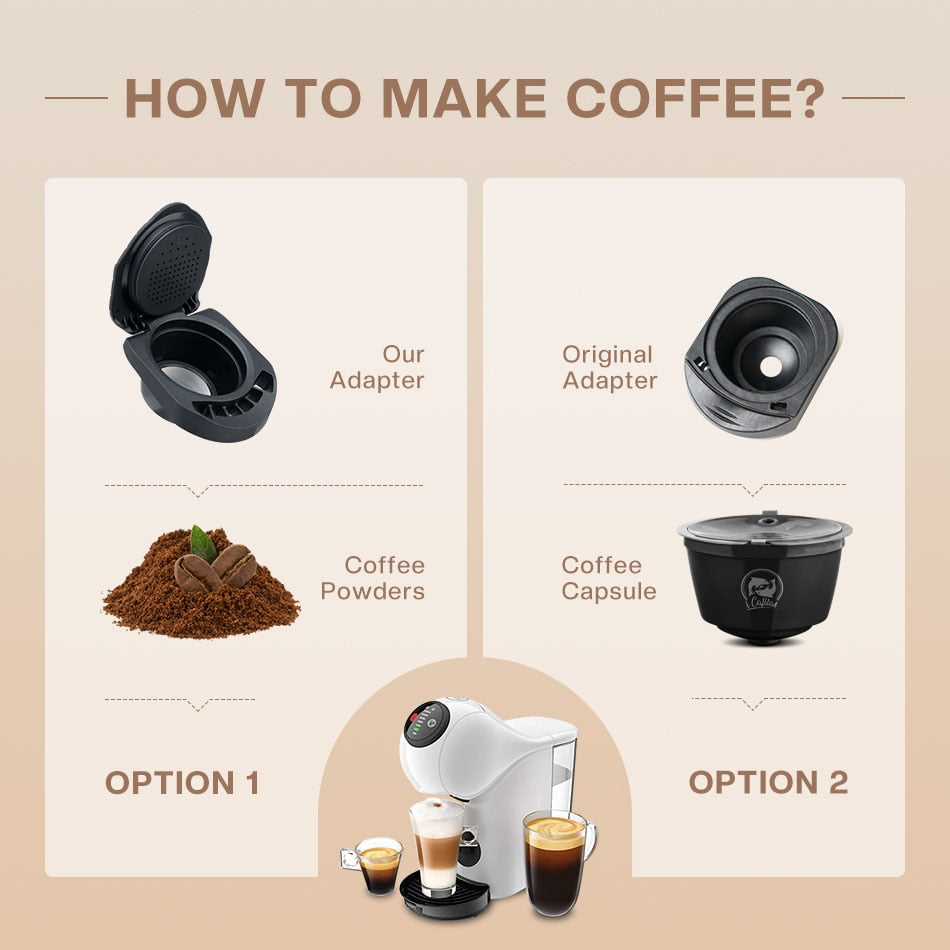 ICafilas VIPCoffee Adapter Dolce Gusto Reusable Capsule Adapter with Genio S Piccolo Coffee Machine Accessories