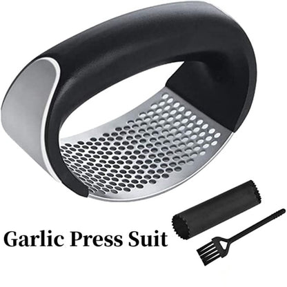 Garlic Crusher Stainless Steel Garlic Press Manual Garlic Mincer Chopping Garlic Tool Kitchen Gadgets Set Kitchen Accessories