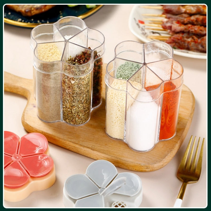 Seasoning Jar Plastic Container Seasoning Bottle Spice Organizer Outdoor Camping Seasoning Container Kitchen Gadget Sets