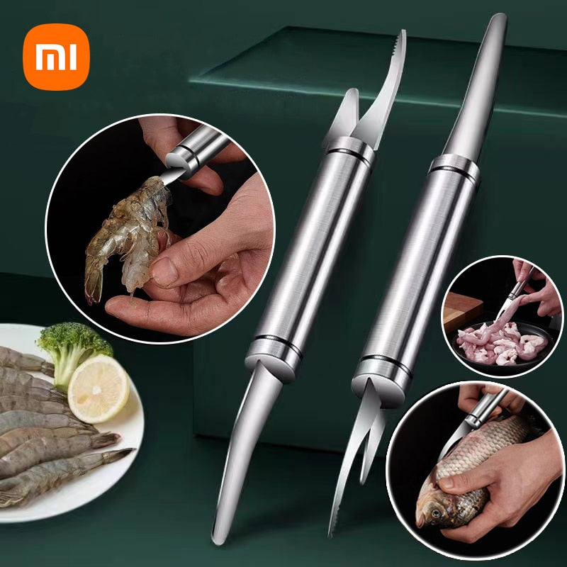 XIAOMI Kitchen Tool Fish Accessories Shrimp Peeler Stainless Steel Fish Knife Shrimp Line Cutting Scraping Digging Clean Knife