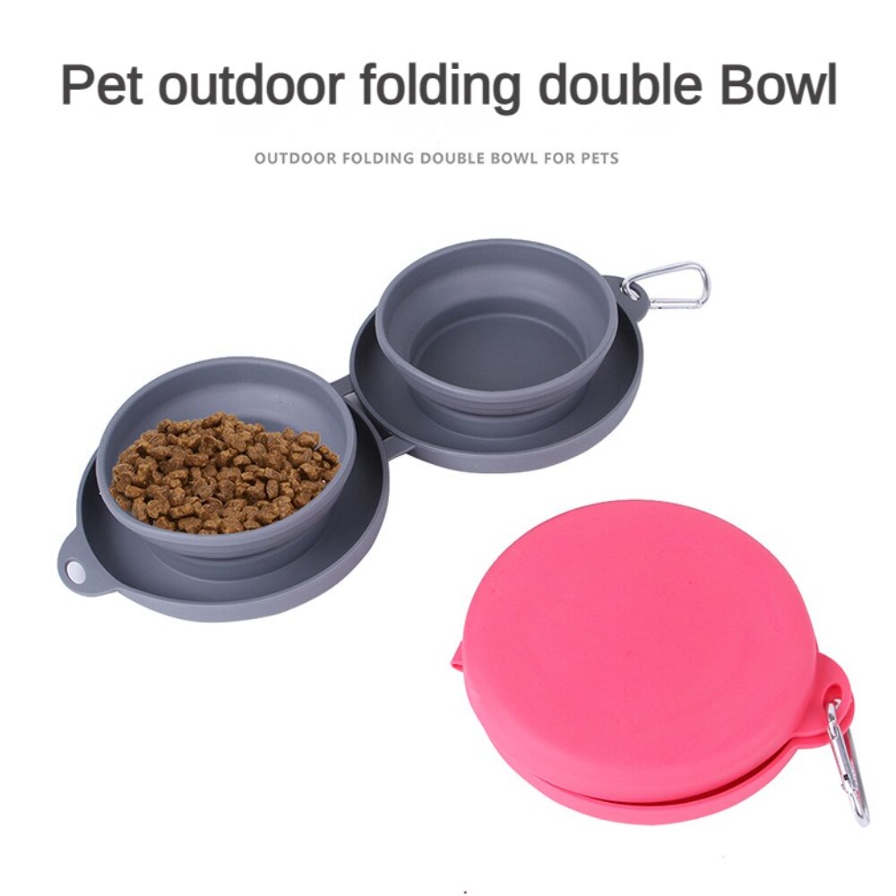 Silicone Foldable Dogs Bowls for Dogs Water Bottles Pet Portable Drinker for Dogs Travel Pets Feeding Cat Bowls Feeding Supplies