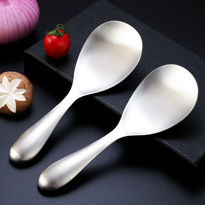 Stainless Steel Rice Spoon Large Capacity Rice Paddle Deepen Thicken Soup Spoon Dinnerware Tableware Kitchen Cooking Tools