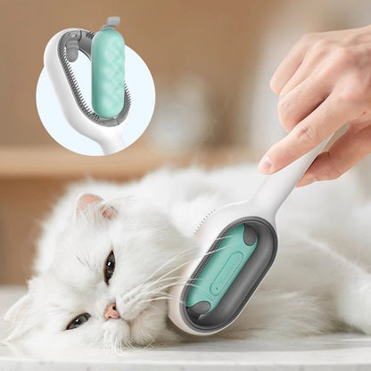 Dog Cat Hair Removal Brushes with Water Tank Wipes Pet Dog Grooming Deshedding Massage Comb Pet Cleaning Supplies Accessories