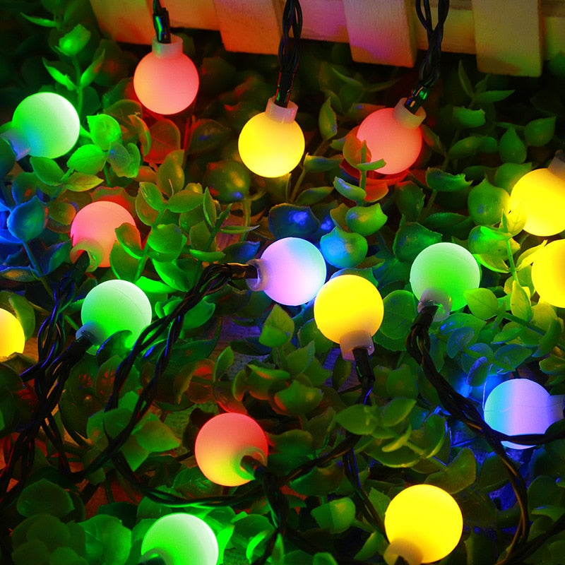 200 Led Solar Globe Ball String Lights Solar Fairy String Lights for Indoor Outdoor Party Wedding Christmas Tree Garden Decor