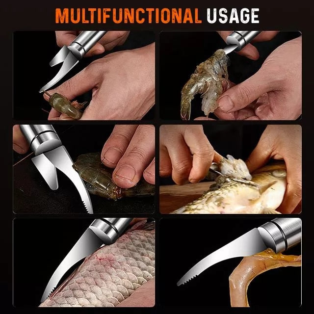 XIAOMI Kitchen Tool Fish Accessories Shrimp Peeler Stainless Steel Fish Knife Shrimp Line Cutting Scraping Digging Clean Knife