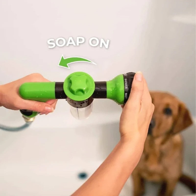 Pet Shower Nozzle Sprayer Hose dog shower Gun 3 Mode Adjustable Pet Wash Cleaning bath Water Foam Soap Sprayer dog clean tools