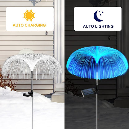 Solar LED Garden Lights Jellyfish Decoration Solar Power Waterproof Outdoor Pathway Solar Lamp