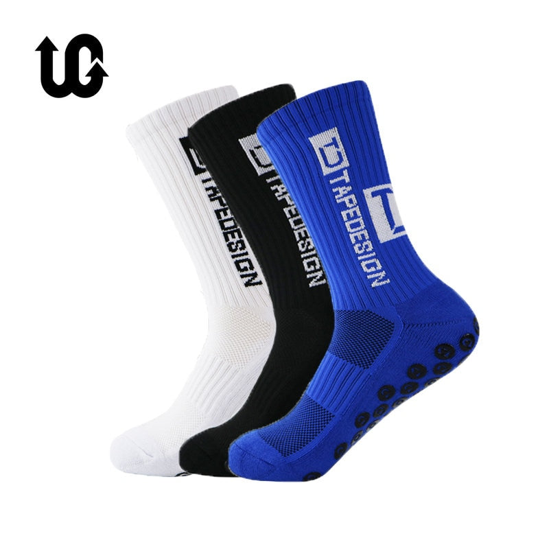 UGUPGRADE 2023 New ANTI SLIP Football Socks Mid Calf Non Slip Soccer Cycling Sports Socks Mens Warm Sock EU38-45