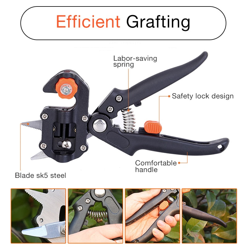 Newshark Grafting Scissor Professional Farming Pruning Shears Fruit Tree Secateurs Pruning Cutting Knife Garden Tools Hand Tools