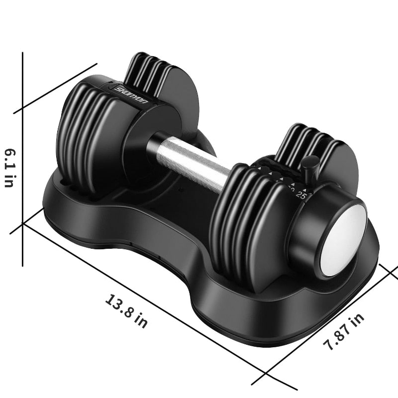 SUGIFT Adjustable Dumbbell 25 lbs for Home Gym dumbell  weights for fitness  fitness equipment