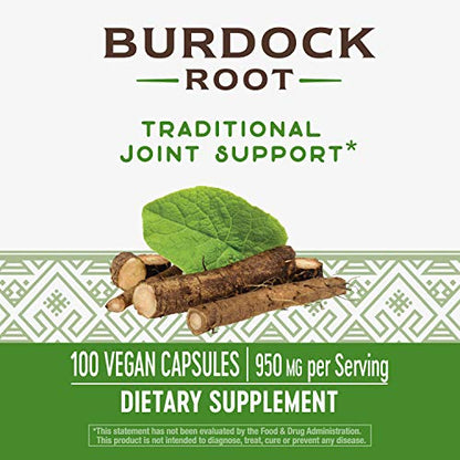 Nature's Way Burdock Root, Traditional Joint Support*, 100 Vegan Capsules