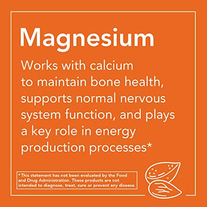 NOW Supplements, Magnesium 400 mg, Enzyme Function*, Nervous System Support*, 180 Veg Capsules