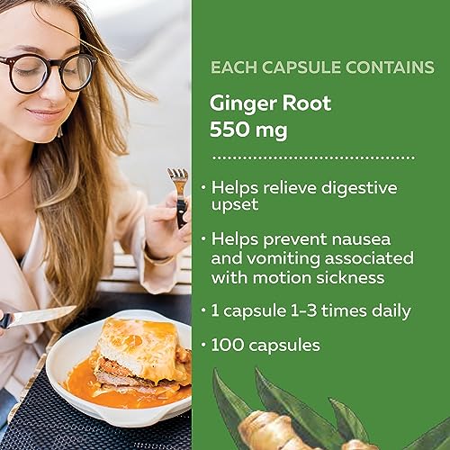 Nature's Way Ginger Root, Traditional Digestive Support*, 1,100 mg, 240 Vegan Capsules