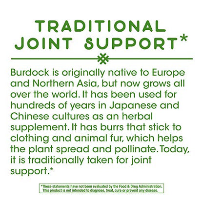 Nature's Way Burdock Root, Traditional Joint Support*, 100 Vegan Capsules